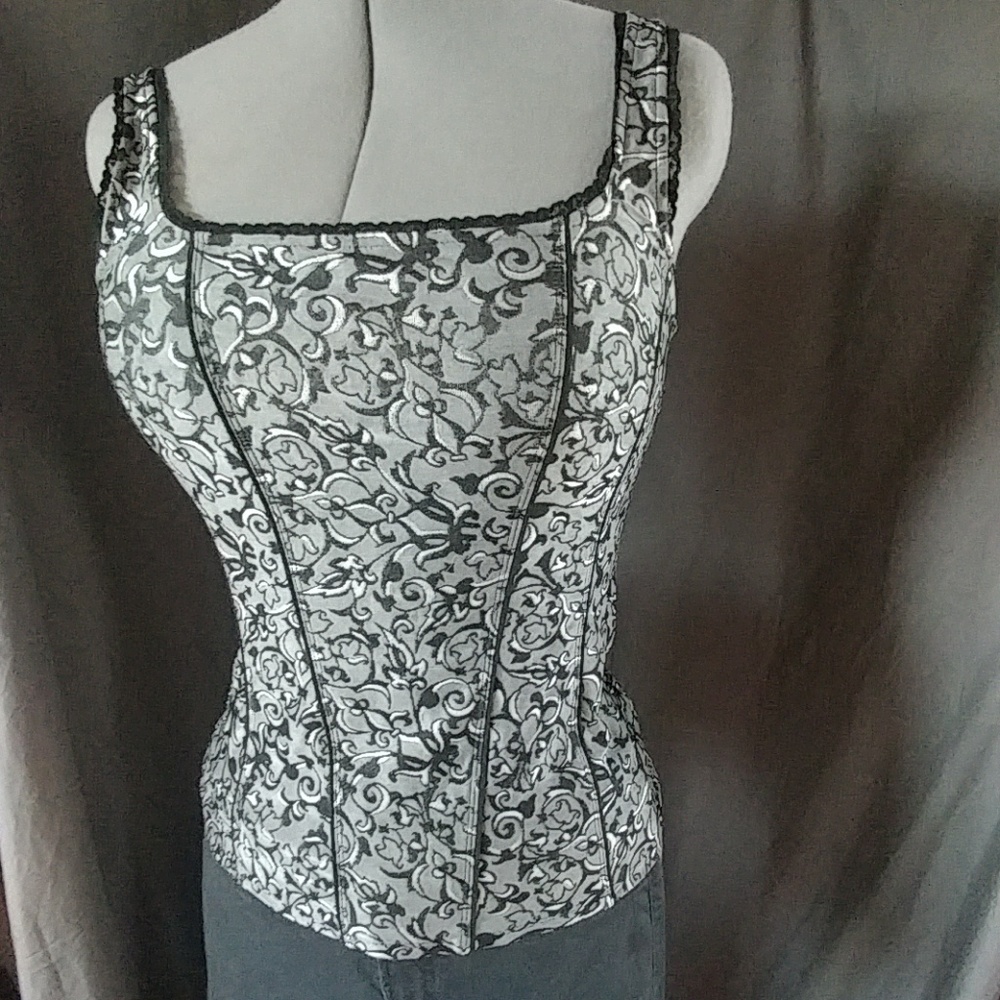White House Black Market Stretch Brocade Tank